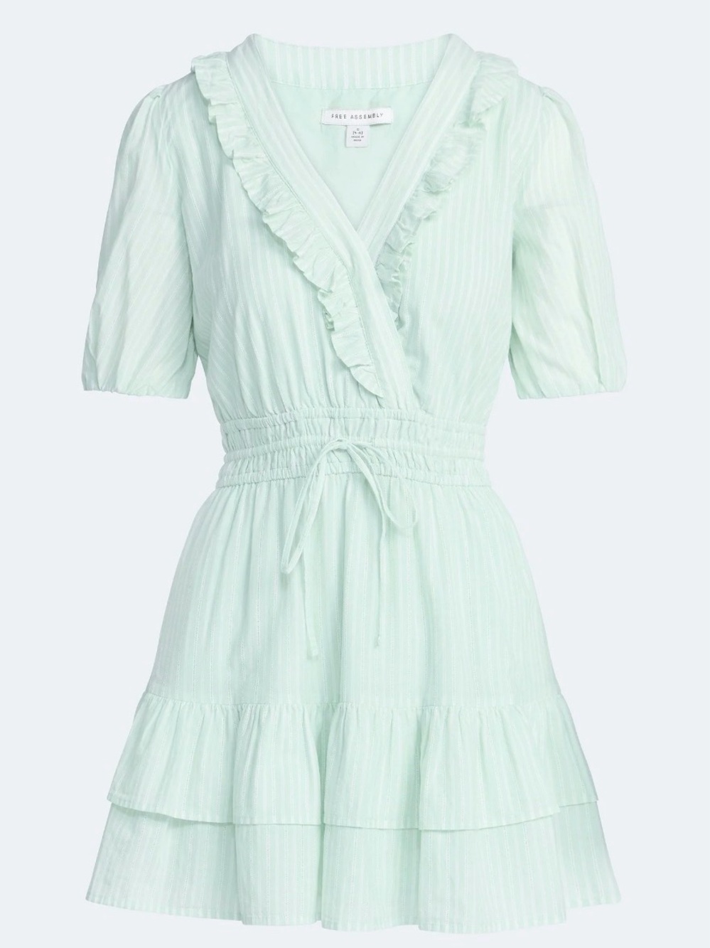 Mint Ruffle Mini Dress - Picture 1 of 4